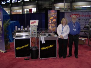 Tricia and John show off the Wrapster overwrapper