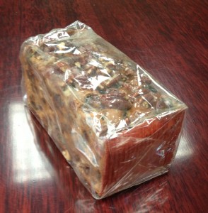wrapped fruitcake